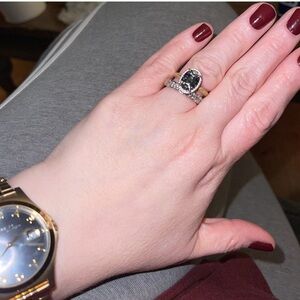 4 CARAT Oval cut Stardust Grey Moissanite Ring (Custom…One of a kind!)